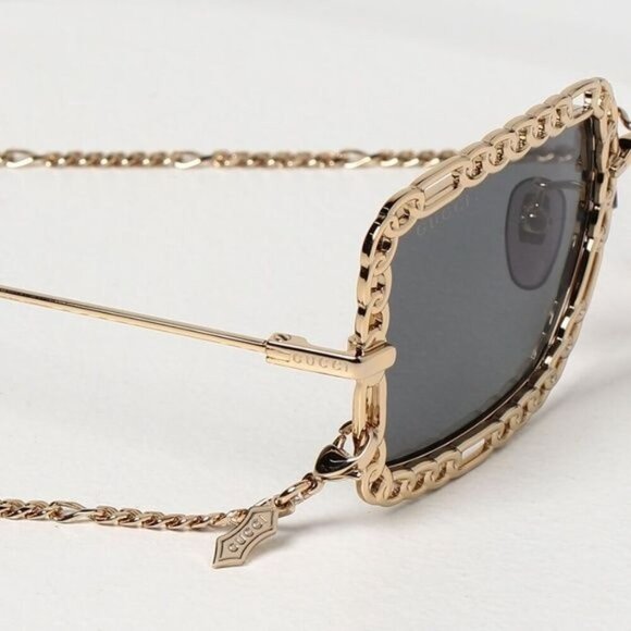NWT GUCCI GG1112S - 001 CHAIN SUNGLASSES - Picture 11 of 15